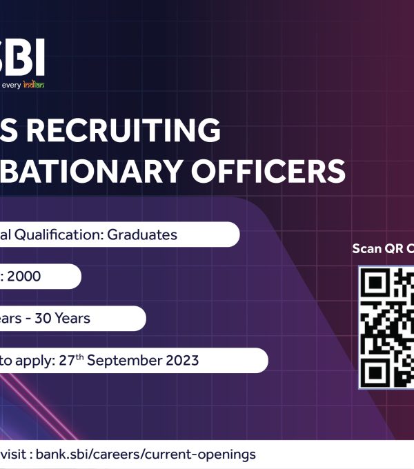 SBI is recruiting probationary officers